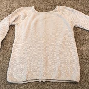 Zipper back sweater